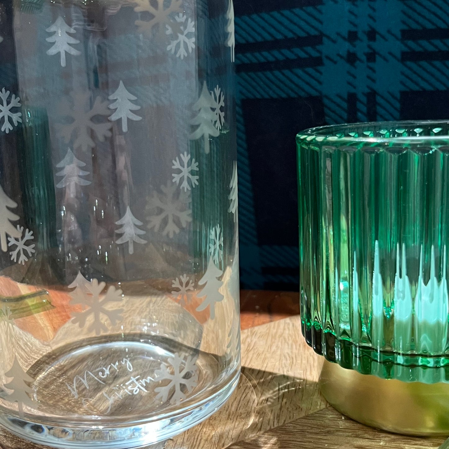 Frosted Christmas Glass