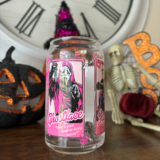 Pink Fright Night Glass