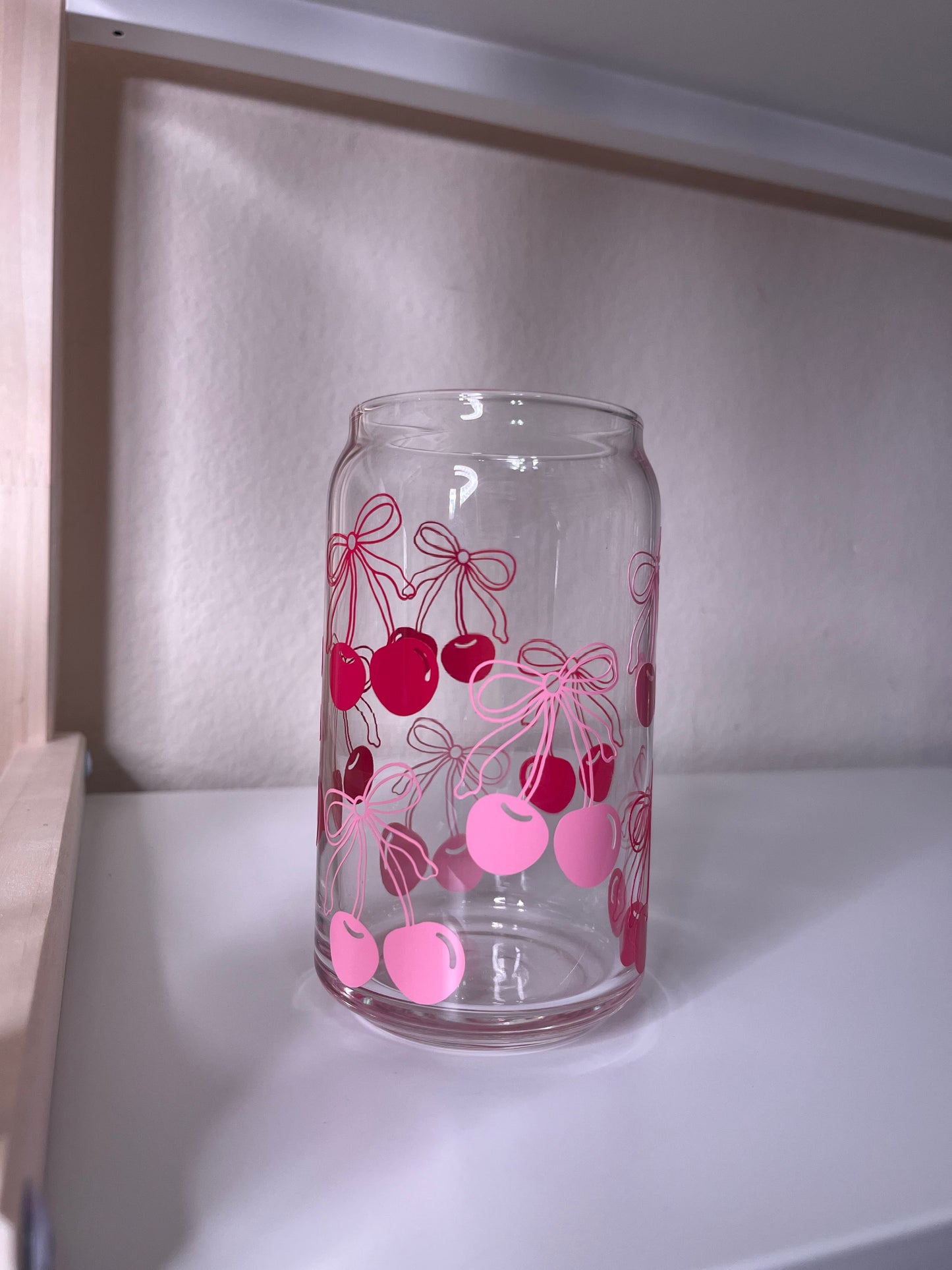 Two-Tone Coquette Cherries Glass