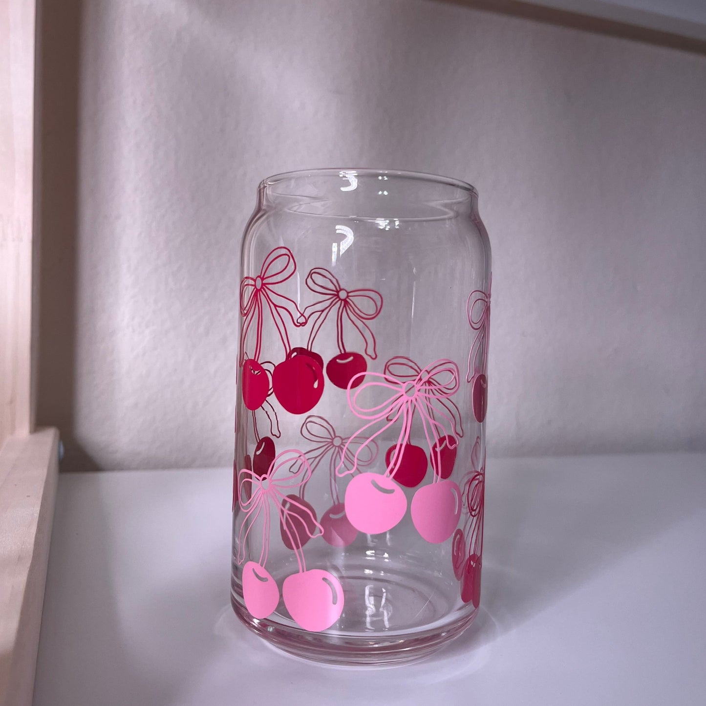 Two-Tone Coquette Cherries Glass