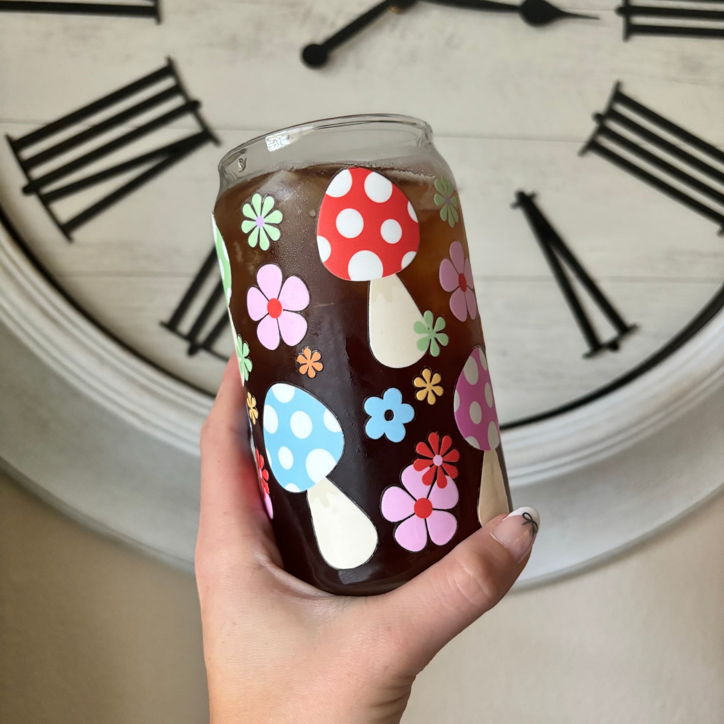 Mushroom Garden Glass