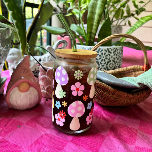 Mushroom Garden Glass