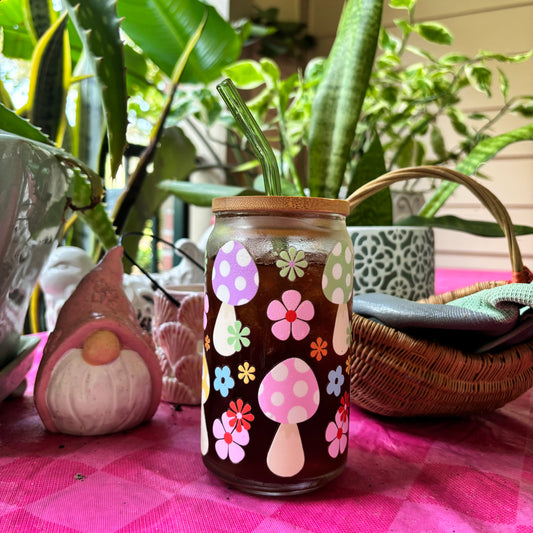 Mushroom Garden Glass