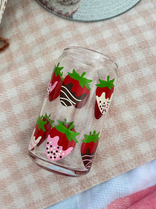 Chocolate Strawberries Glass