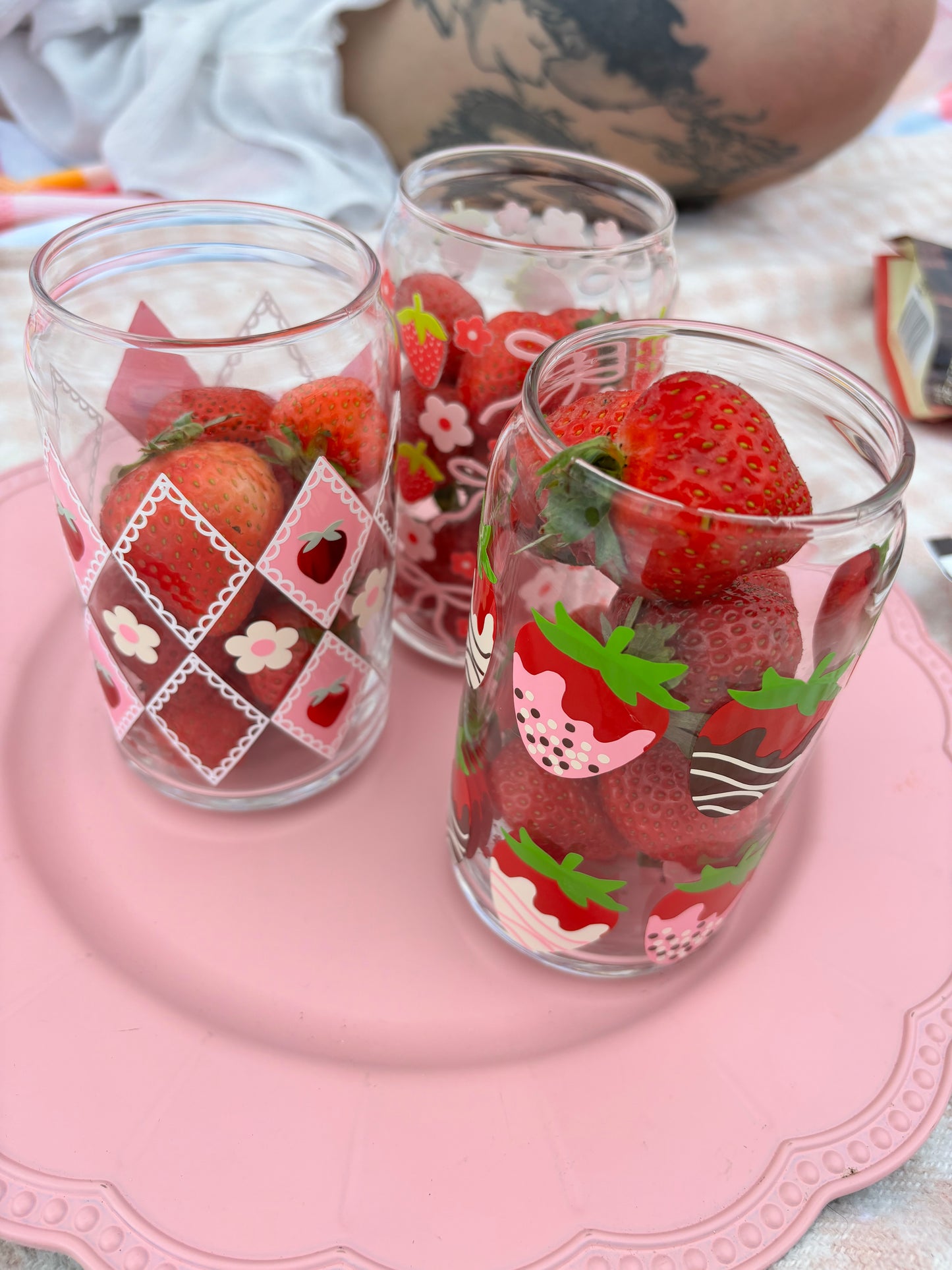 Strawberry Patch Glass