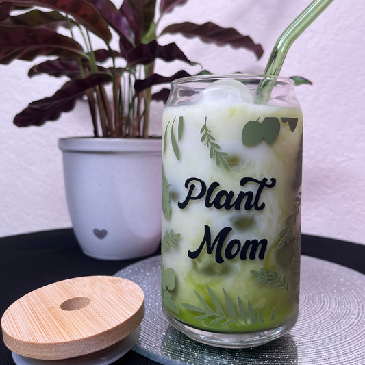 Plant Mom Glass