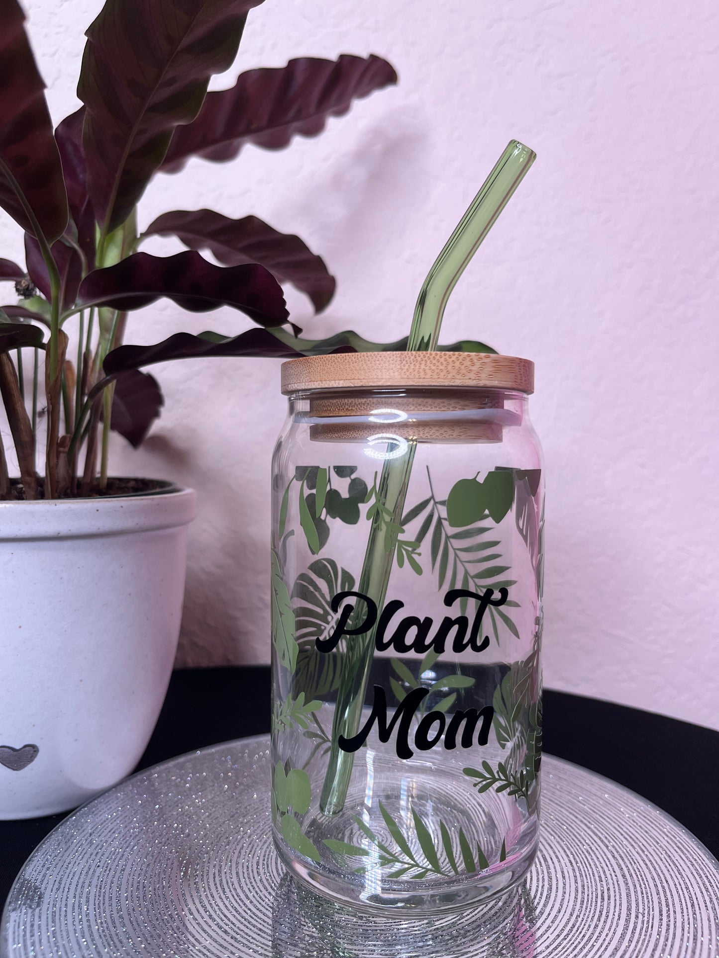 Plant Mom Glass