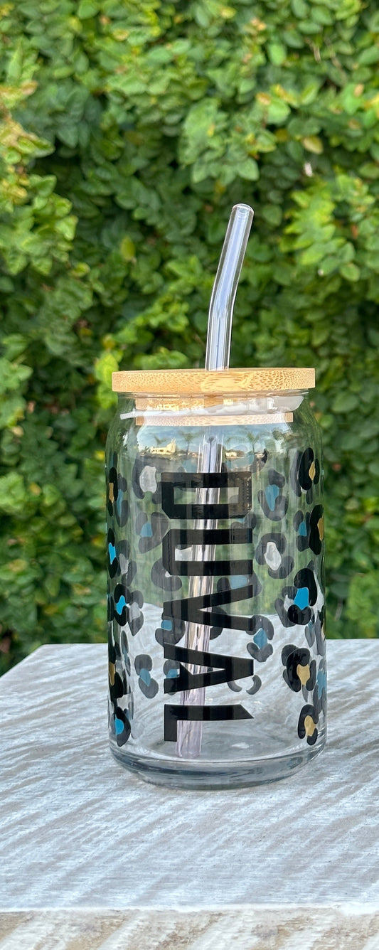 Jags Leopard Glass - Customizable!