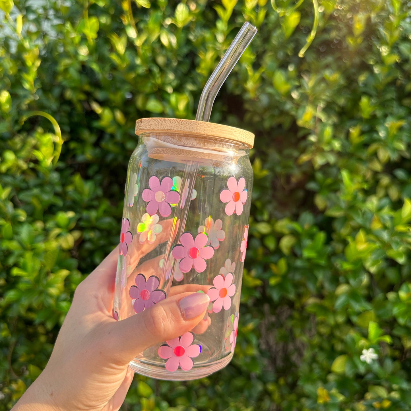 Bikini Bottom Flowers Glass