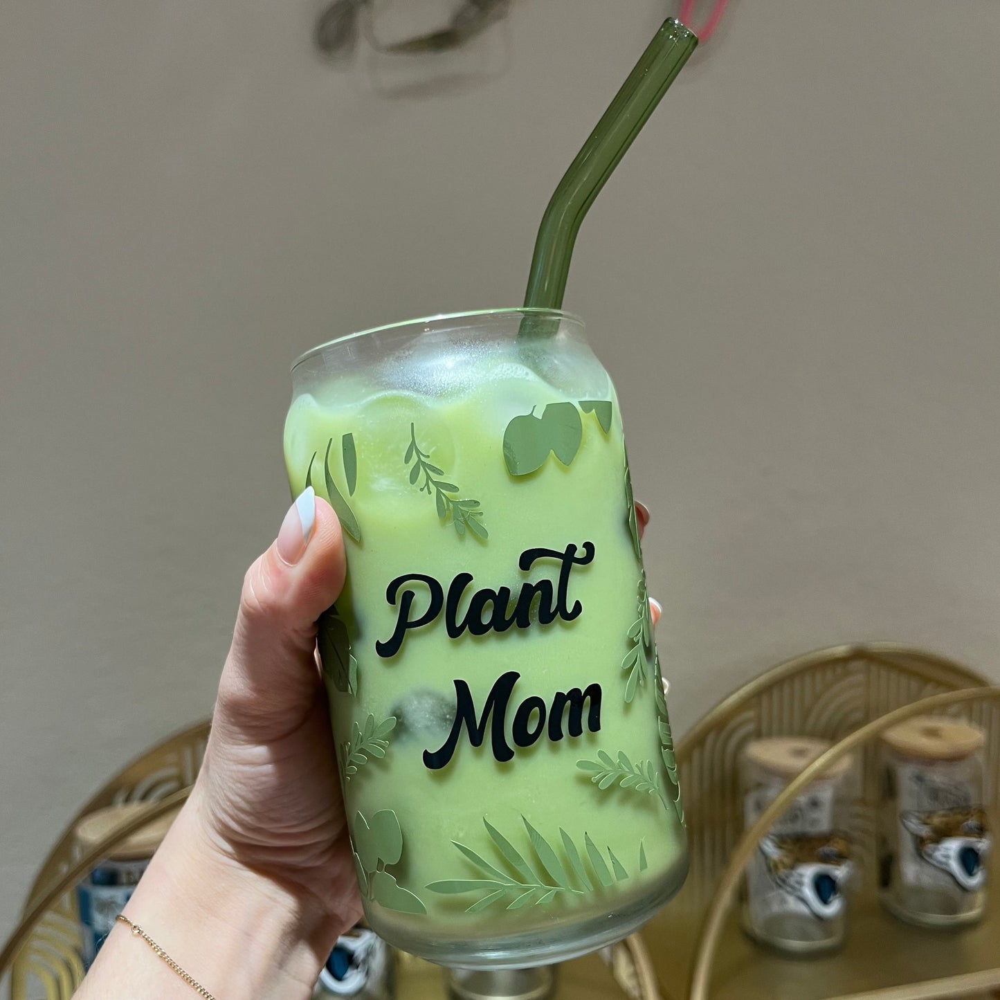 Plant Mom Glass